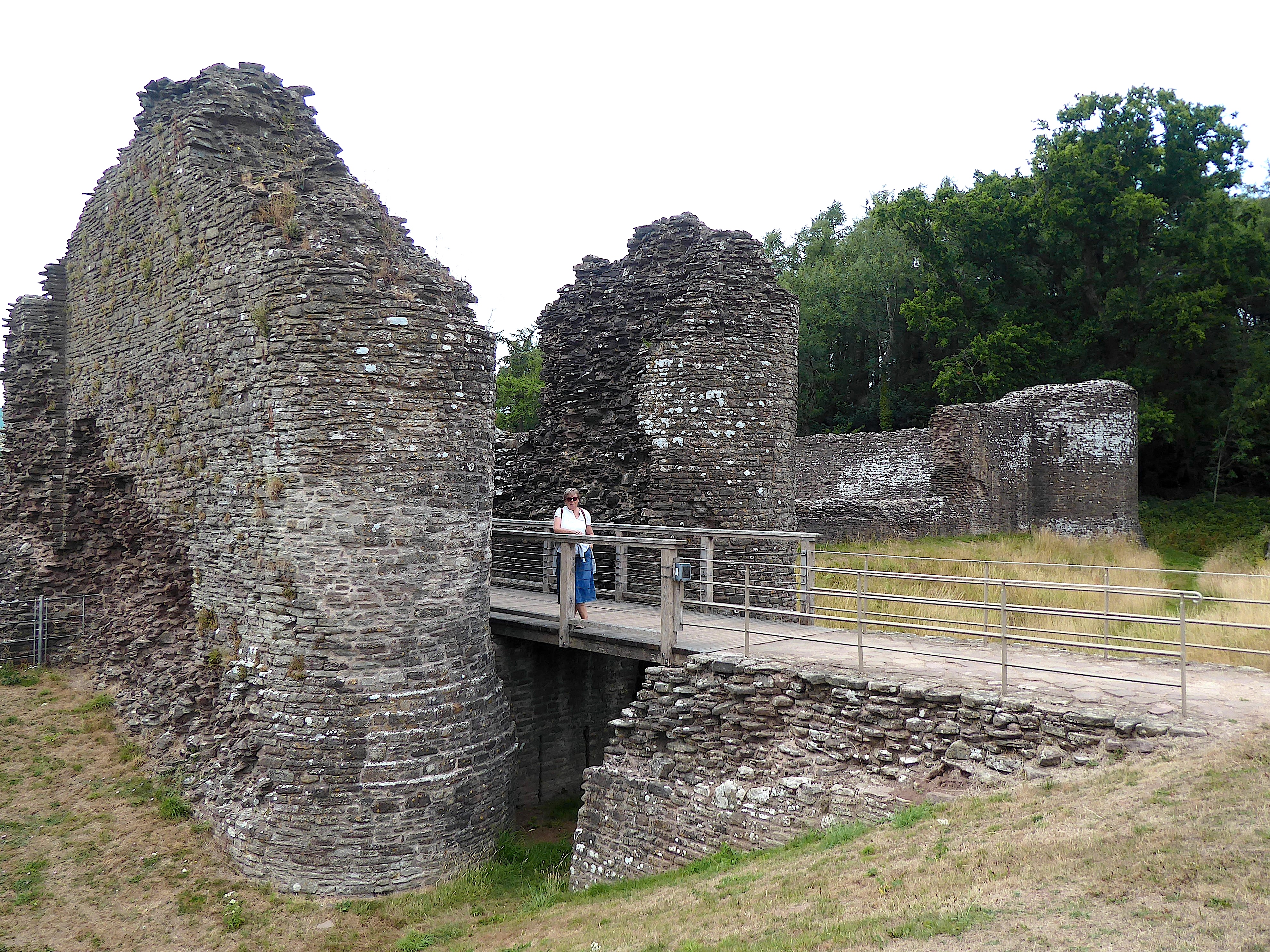 archaeological earthworks and ruined walls