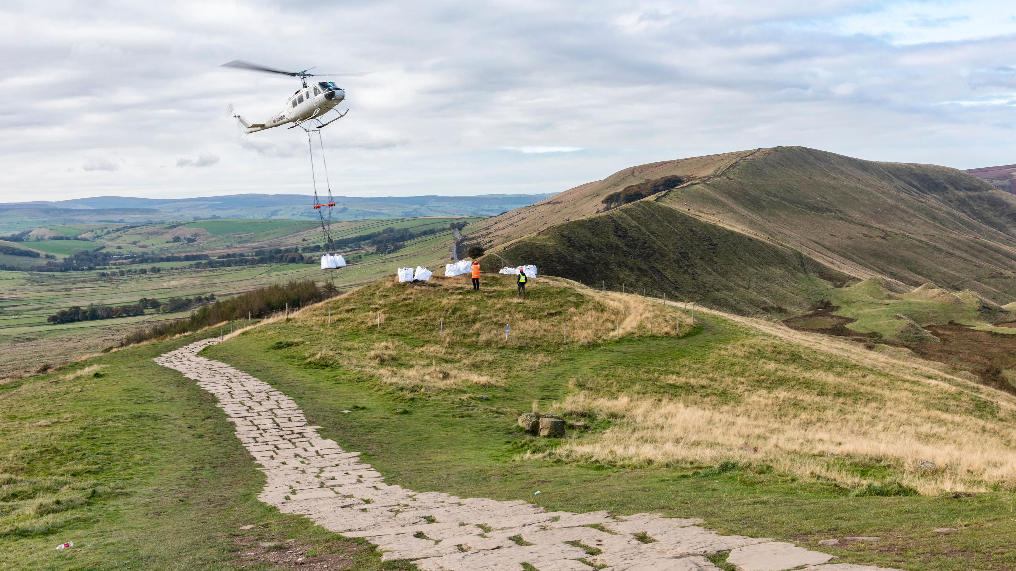 Mam Tor hillfort summit earthworks