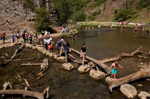 Dovedale stepping stones river crossing