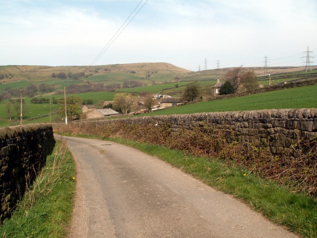 Derbyshire country lane narrow road