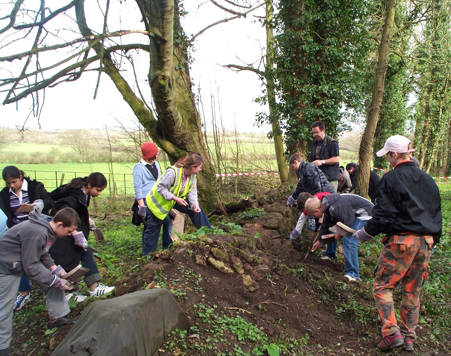 Friends group volunteers on conservation work in parkland